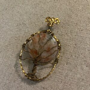 Artisan Gold Wire Wrapped Tree Pendent